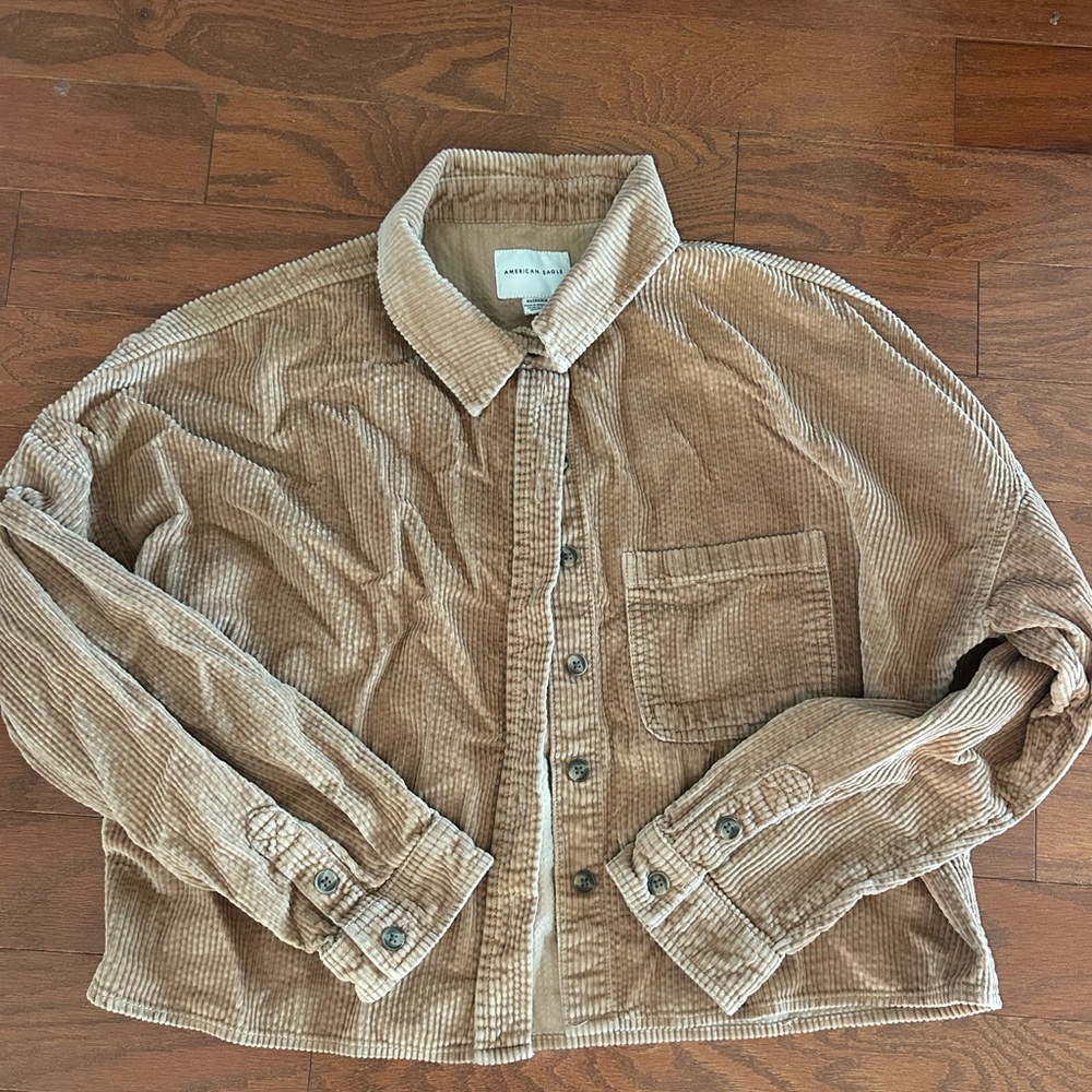 American Eagle Outfitters Tan Corduroy Shirt